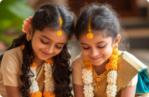 Students in traditional dress during a cultural celebration